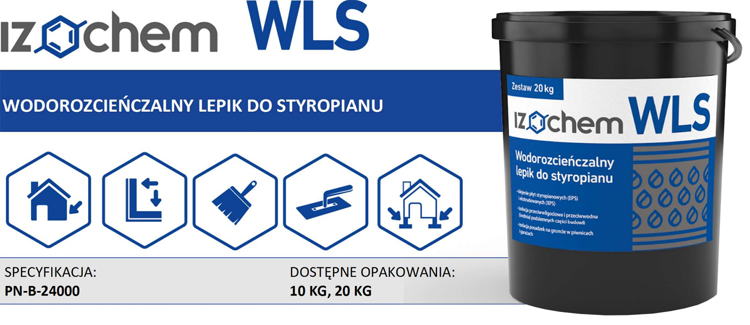 Izochem WLS - wodorozcieńczalny lepik do styropianu