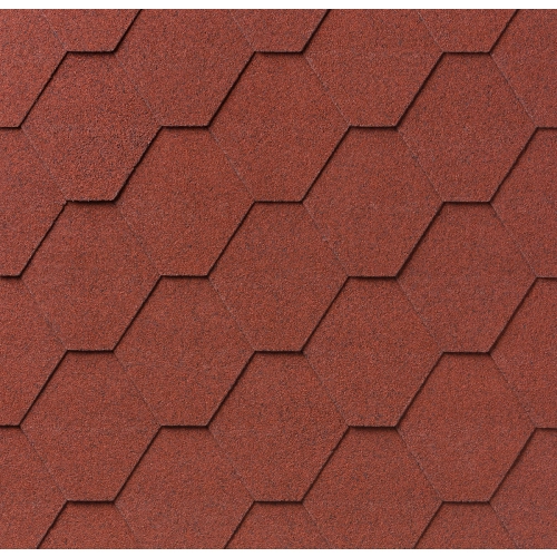 Gont bitumiczny Superglass Hex Czerwony Ceglasty