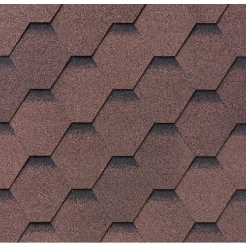 Gont bitumiczny Superglass Hex Brązowy z podcieniem